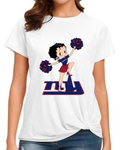 T Shirt Women DSBN370 Betty Boop Halftime Dance New York Giants T Shirt