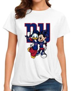 T Shirt Women DSBN376 Minnie And Daisy Duck Fans New York Giants T Shirt