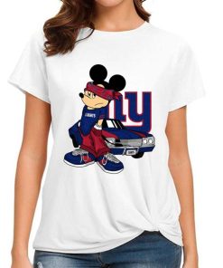T Shirt Women DSBN380 Mickey Gangster And Car New York Giants T Shirt