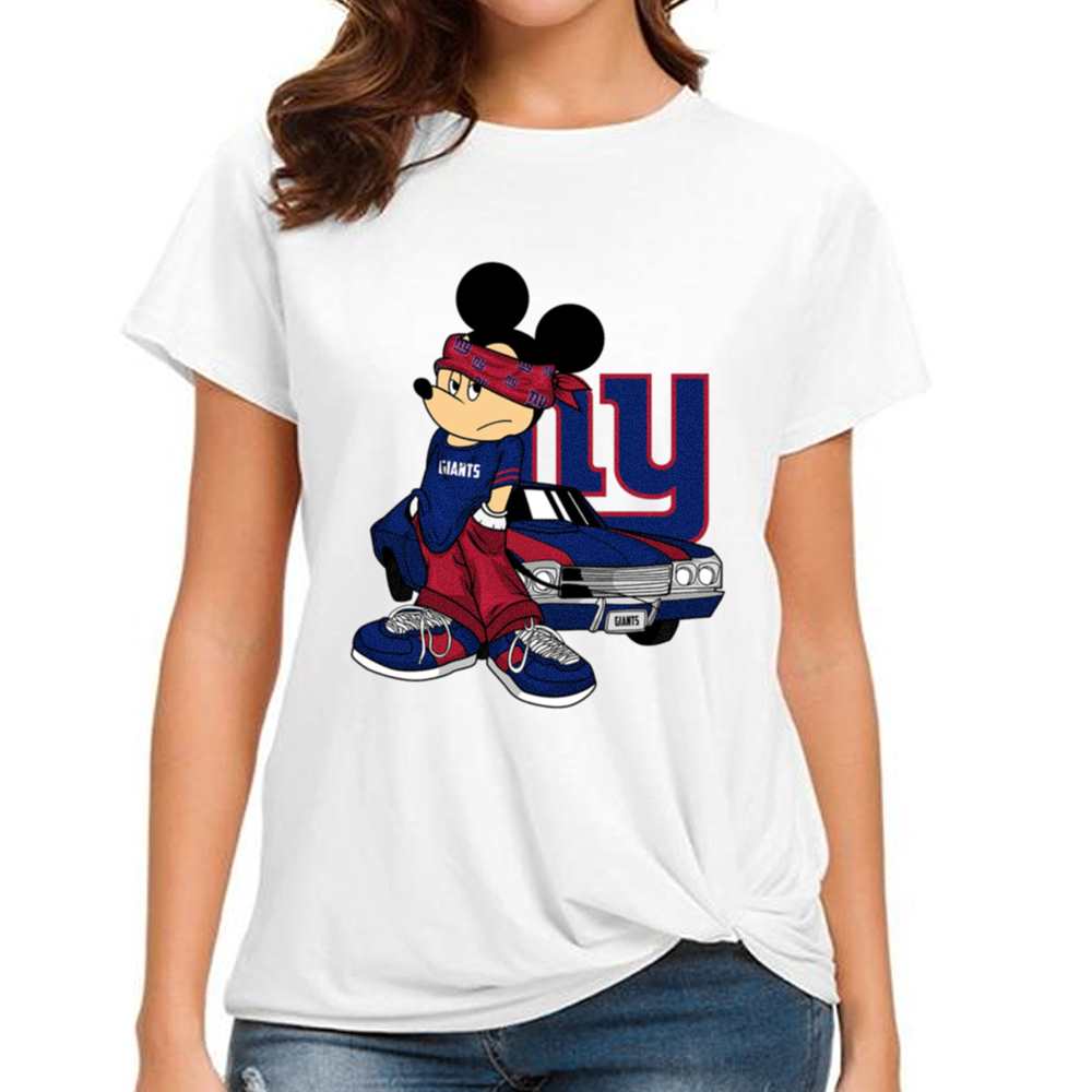 Mickey Gangster And Car New York Giants T-Shirt