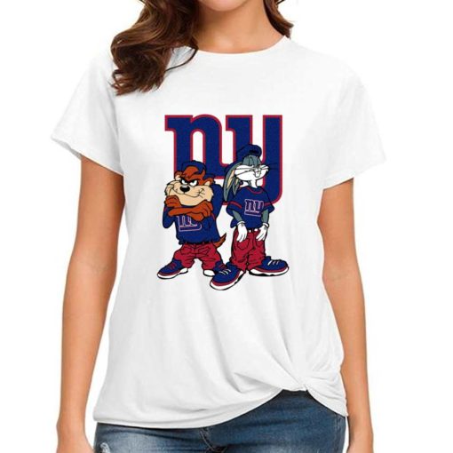 T Shirt Women DSBN384 Looney Tunes Bugs And Taz New York Giants T Shirt