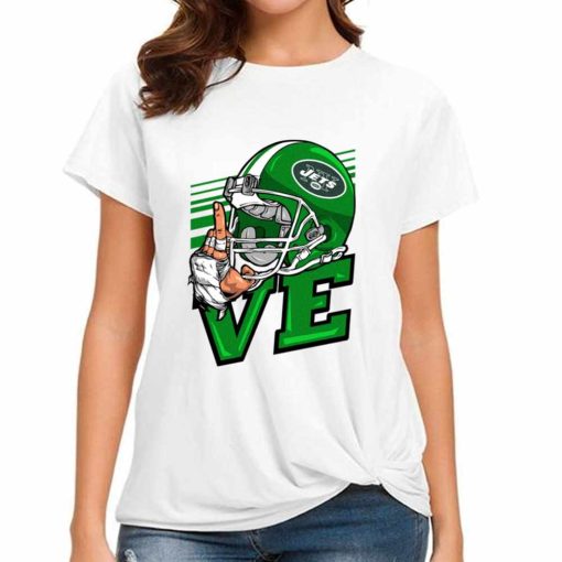 T Shirt Women DSBN388 Love Sign New York Jets T Shirt