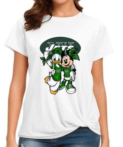 T Shirt Women DSBN389 Minnie And Daisy Duck Fans New York Jets T Shirt