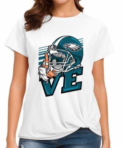 T Shirt Women DSBN406 Love Sign Philadelphia Eagles T Shirt