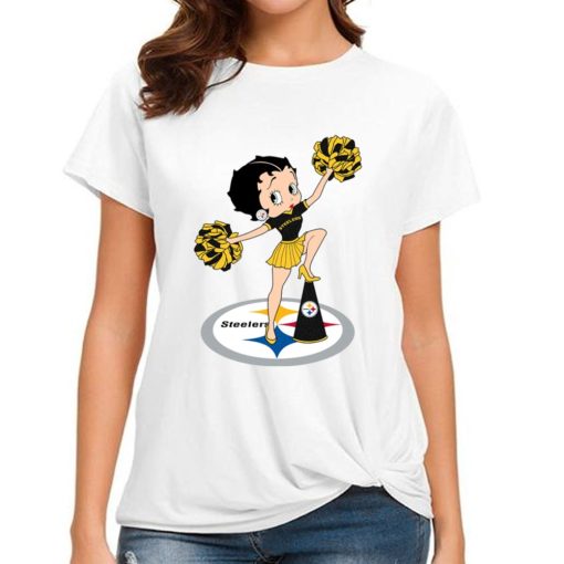 T Shirt Women DSBN418 Betty Boop Halftime Dance Pittsburgh Steelers T Shirt