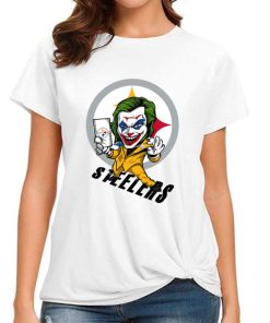 T Shirt Women DSBN431 Joker Smile Pittsburgh Steelers T Shirt