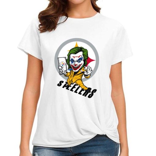 T Shirt Women DSBN431 Joker Smile Pittsburgh Steelers T Shirt