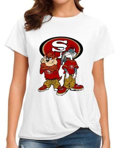 T Shirt Women DSBN442 Looney Tunes Bugs And Taz San Francisco 49Ers T Shirt