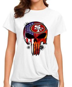 T Shirt Women DSBN446 Punisher Skull San Francisco 49Ers T Shirt