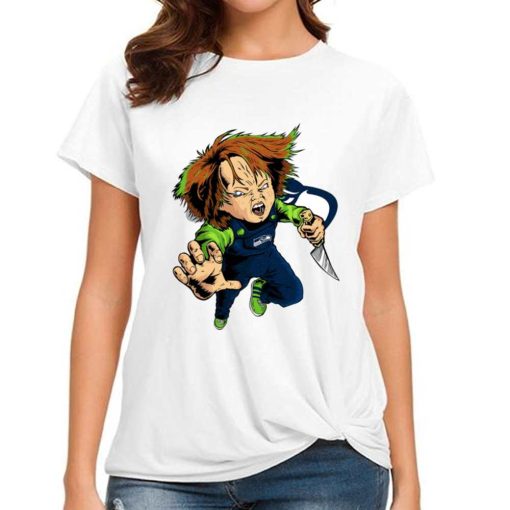 T Shirt Women DSBN451 Chucky Fans Seattle Seahawks T Shirt