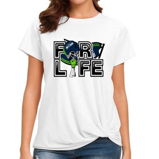 T Shirt Women DSBN458 For Life Helmet Flag Seattle Seahawks T Shirt