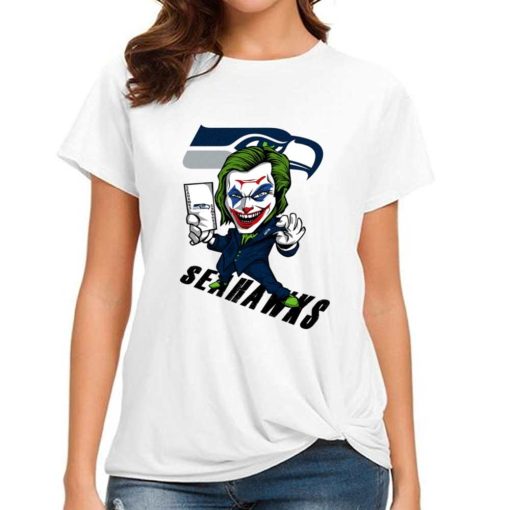 T Shirt Women DSBN459 Joker Smile Seattle Seahawks T Shirt