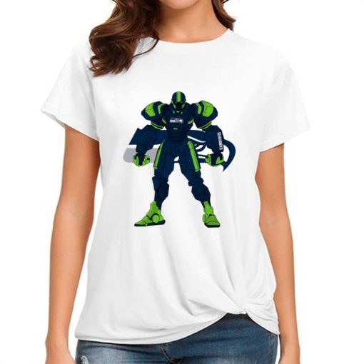 T Shirt Women DSBN464 Transformer Robot Seattle Seahawks T Shirt