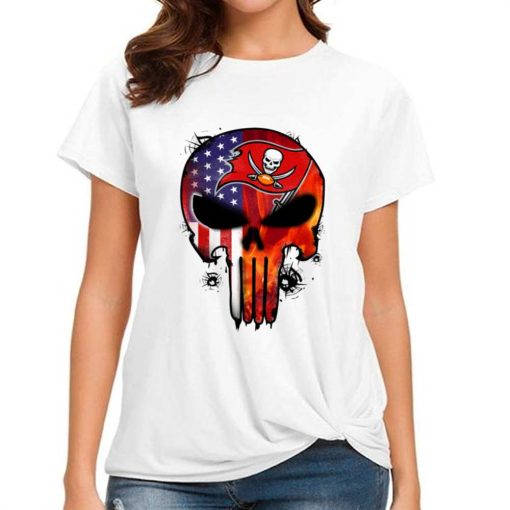 T Shirt Women DSBN477 Punisher Skull Tampa Bay Buccaneers T Shirt