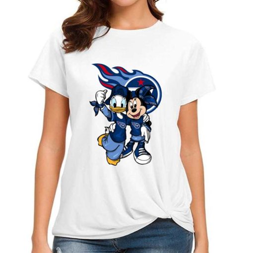 T Shirt Women DSBN484 Minnie And Daisy Duck Fans Tennessee Titans T Shirt