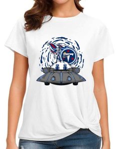 T Shirt Women DSBN488 Rick Morty In Spaceship Tennessee Titans T Shirt