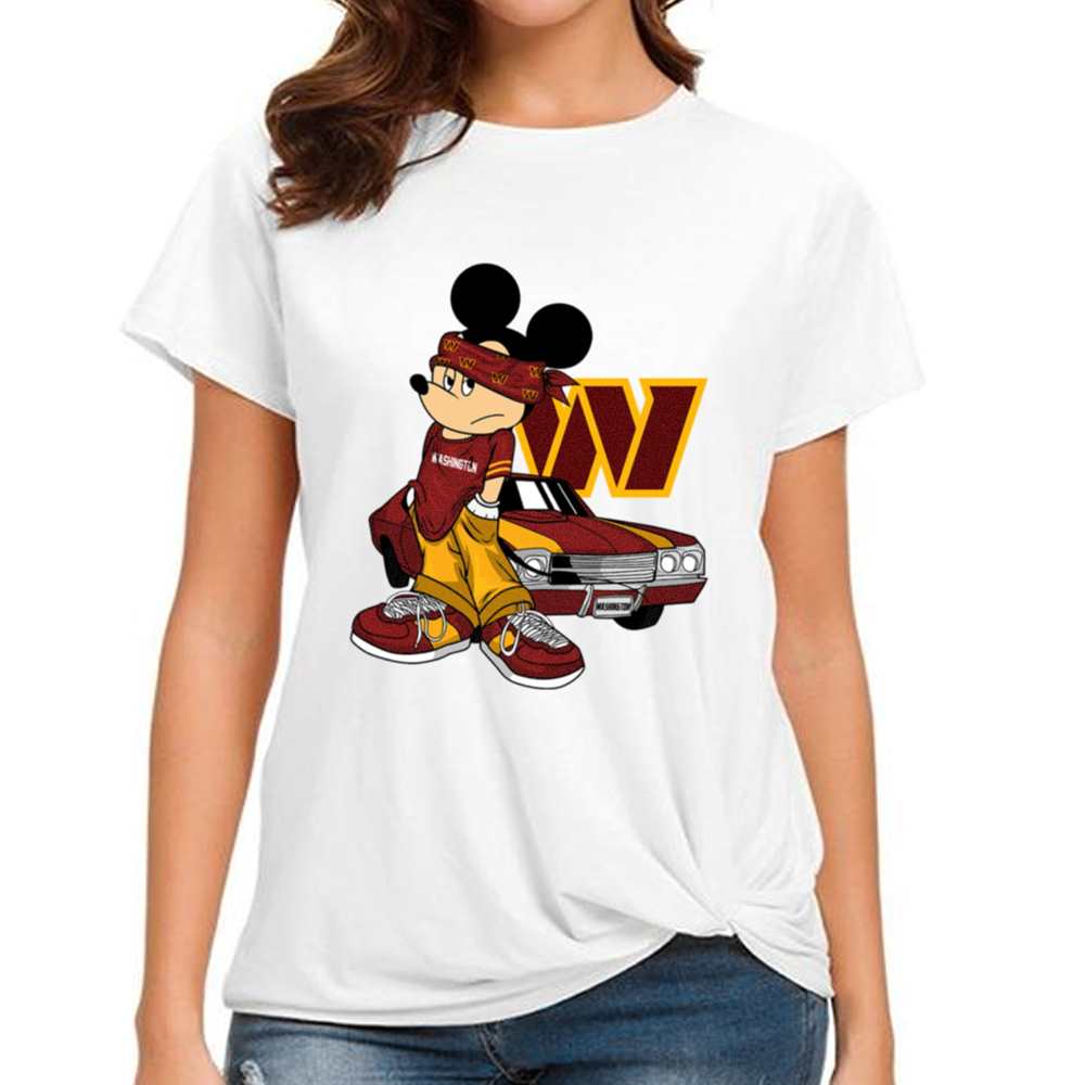 Mickey Gangster And Car Washington Commanders T-Shirt