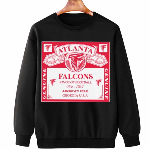 T Sweatshirt Hanging DSBEER02 Kings Of Football Funny Budweiser Genuine Atlanta Falcons T Shirt