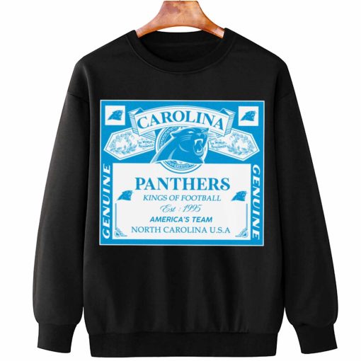 T Sweatshirt Hanging DSBEER05 Kings Of Football Funny Budweiser Genuine Carolina Panthers T Shirt