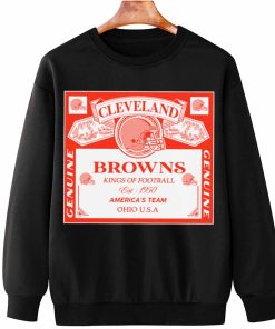 T Sweatshirt Hanging DSBEER08 Kings Of Football Funny Budweiser Genuine Cleveland Browns T Shirt