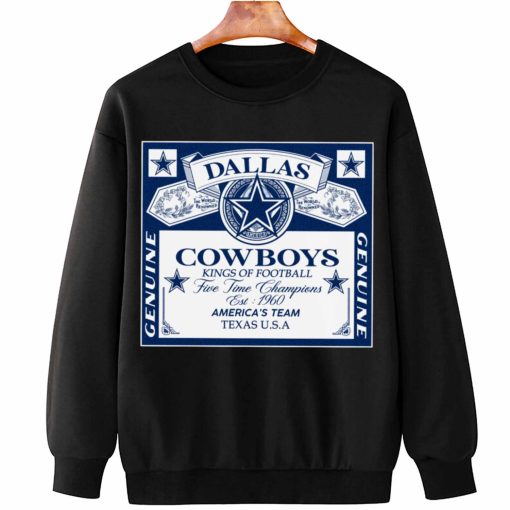 T Sweatshirt Hanging DSBEER09 Kings Of Football Funny Budweiser Genuine Dallas Cowboys T Shirt