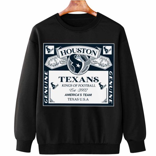 T Sweatshirt Hanging DSBEER13 Kings Of Football Funny Budweiser Genuine Houston Texans T Shirt