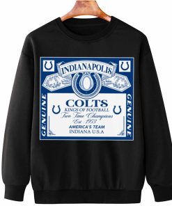 T Sweatshirt Hanging DSBEER14 Kings Of Football Funny Budweiser Genuine Indianapolis Colts T Shirt