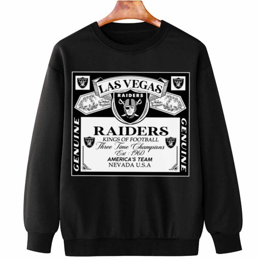 T Sweatshirt Hanging DSBEER17 Kings Of Football Funny Budweiser Genuine Las Vegas Raiders T Shirt