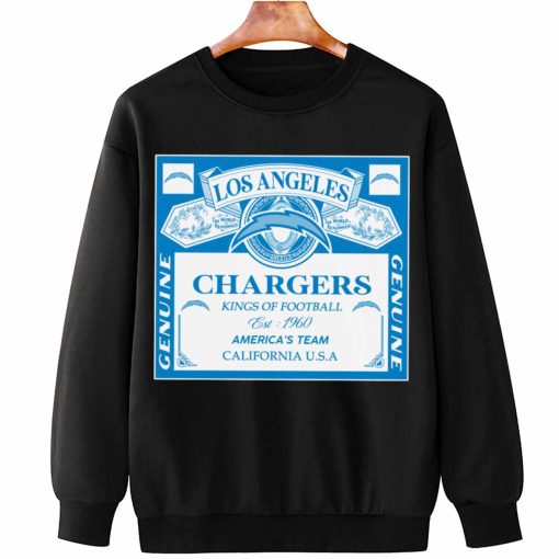 T Sweatshirt Hanging DSBEER18 Kings Of Football Funny Budweiser Genuine Los Angeles Chargers T Shirt