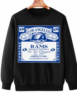 T Sweatshirt Hanging DSBEER19 Kings Of Football Funny Budweiser Genuine Los Angeles Rams T Shirt