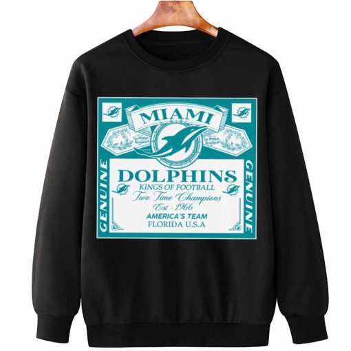 T Sweatshirt Hanging DSBEER20 Kings Of Football Funny Budweiser Genuine Miami Dolphins T Shirt