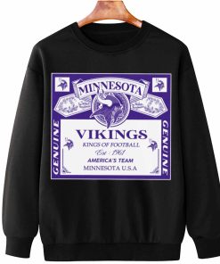 T Sweatshirt Hanging DSBEER21 Kings Of Football Funny Budweiser Genuine Minnesota Vikings T Shirt