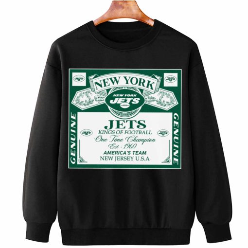 T Sweatshirt Hanging DSBEER25 Kings Of Football Funny Budweiser Genuine New York Jets T Shirt