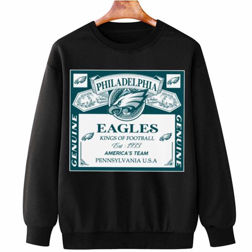 T Sweatshirt Hanging DSBEER26 Kings Of Football Funny Budweiser Genuine Philadelphia Eagles T Shirt