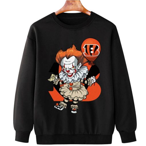 T Sweatshirt Hanging DSBN108 It Clown Pennywise Cincinnati Bengals T Shirt