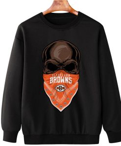 T Sweatshirt Hanging DSBN113 Skull Wear Bandana Cleveland Browns T Shirt