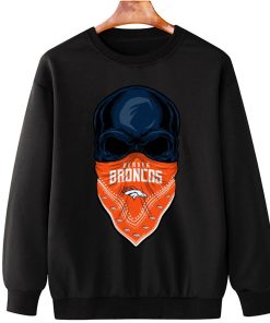 T Sweatshirt Hanging DSBN145 Skull Wear Bandana Denver Broncos T Shirt