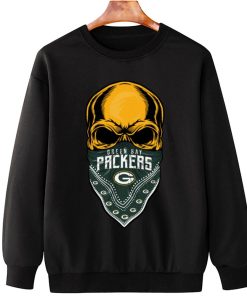 T Sweatshirt Hanging DSBN177 Skull Wear Bandana Green Bay Packers T Shirt