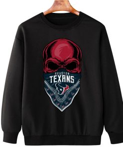 T Sweatshirt Hanging DSBN194 Skull Wear Bandana Houston Texans T Shirt