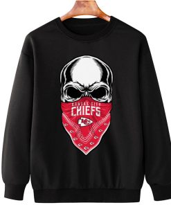 T Sweatshirt Hanging DSBN241 Skull Wear Bandana Kansas City Chiefs T Shirt