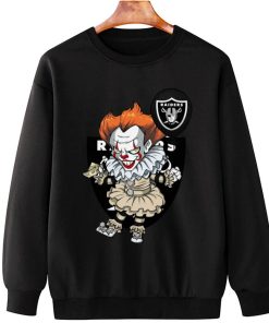 T Sweatshirt Hanging DSBN266 It Clown Pennywise Las Vegas Raiders T Shirt