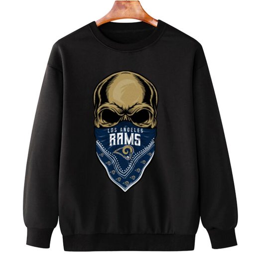 T Sweatshirt Hanging DSBN289 Skull Wear Bandana Los Angeles Rams T Shirt