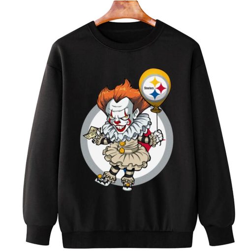 T Sweatshirt Hanging DSBN420 It Clown Pennywise Pittsburgh Steelers T Shirt