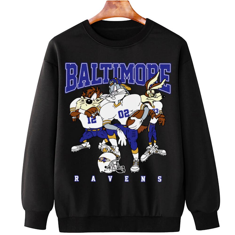 Baltimore Ravens Bugs Bunny And Taz Player T-Shirt