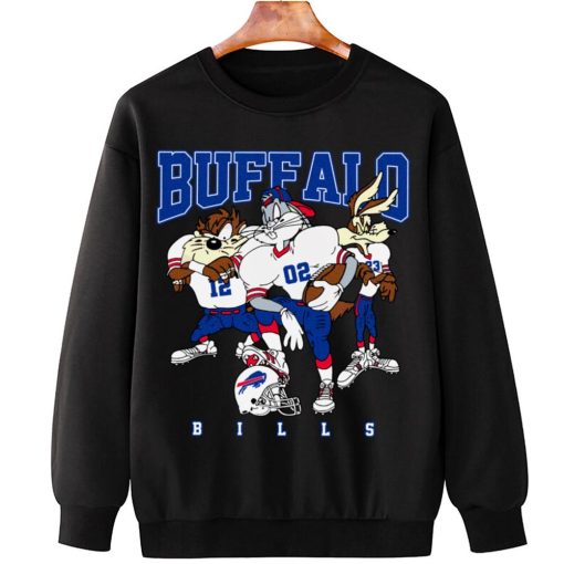 T Sweatshirt Hanging DSLT04 Buffalo Bills Bugs Bunny And Taz Player T Shirt