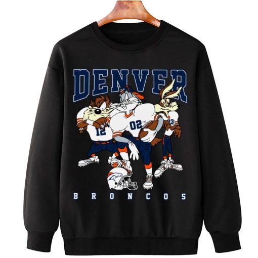 T Sweatshirt Hanging DSLT10 Denver Broncos Bugs Bunny And Taz Player T Shirt