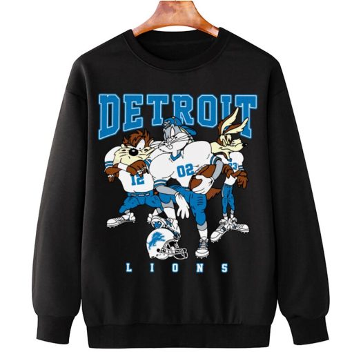 T Sweatshirt Hanging DSLT11 Detroit Lions Bugs Bunny And Taz Player T Shirt