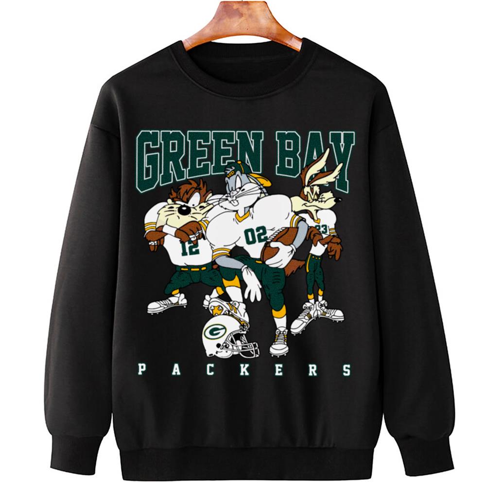 Green Bay Packers Bugs Bunny And Taz Player T-Shirt