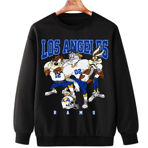 T Sweatshirt Hanging DSLT19 Los Angeles Rams Bugs Bunny And Taz Player T Shirt