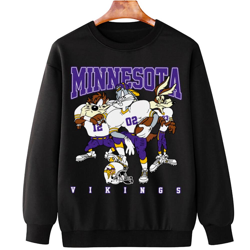 Minnesota Vikings Bugs Bunny And Taz Player T-Shirt